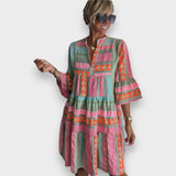 Vestido boho con volantes