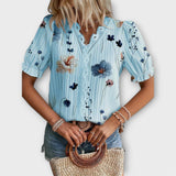 Blusa de Moda con Escote en V