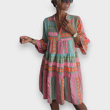 Vestido boho con volantes