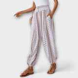 Pantalón con gráfico étnico