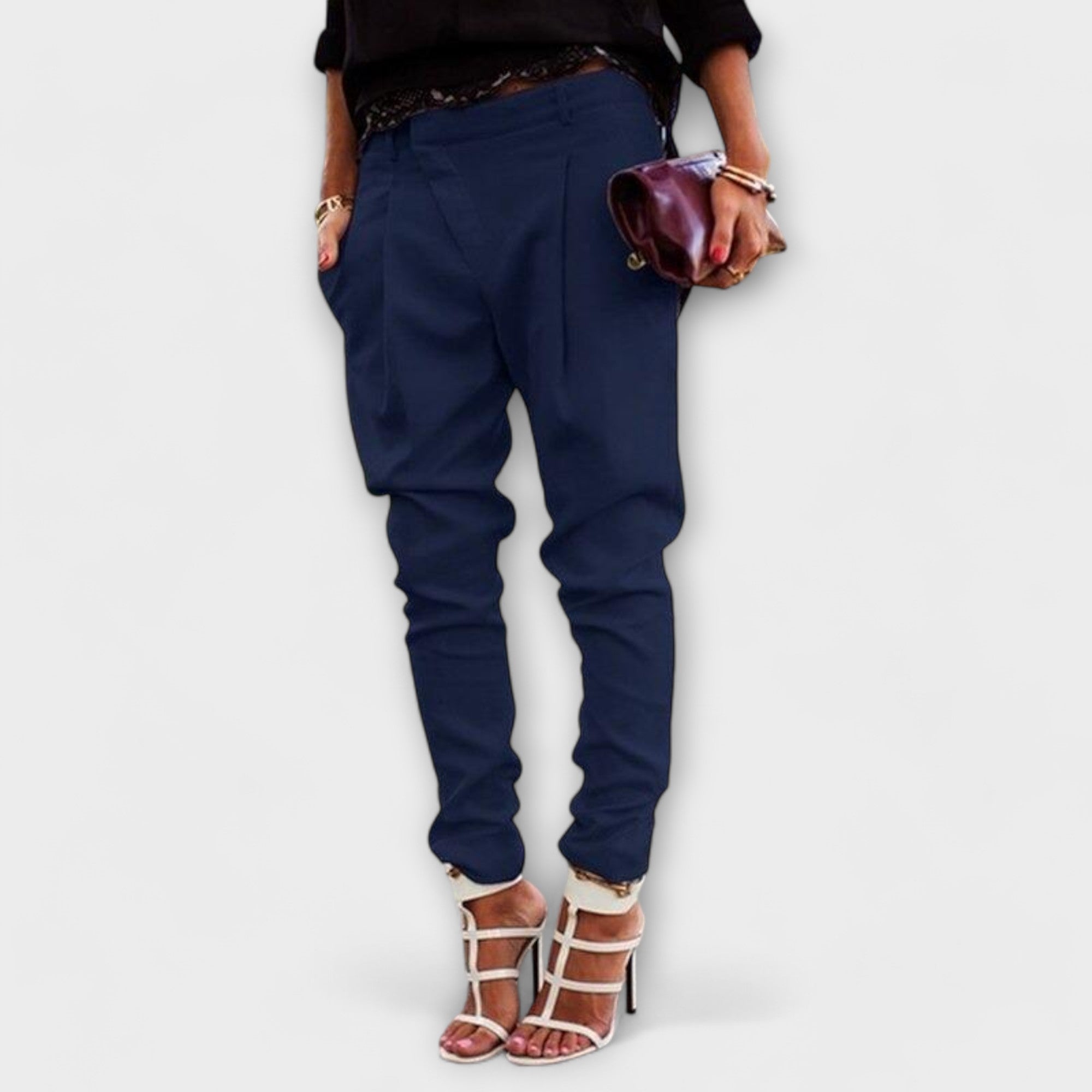 Pantalón de cintura alta elegante