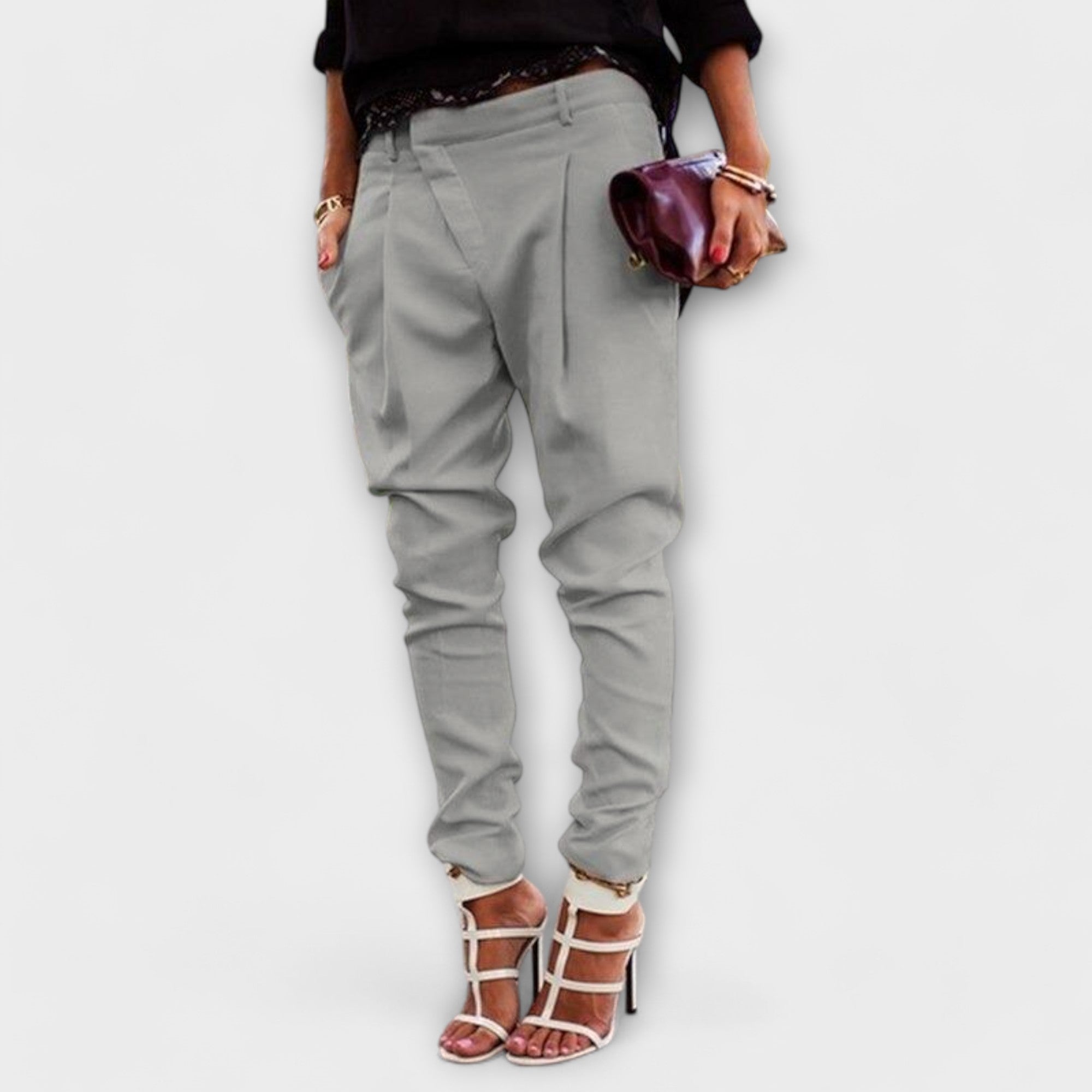 Pantalón de cintura alta elegante