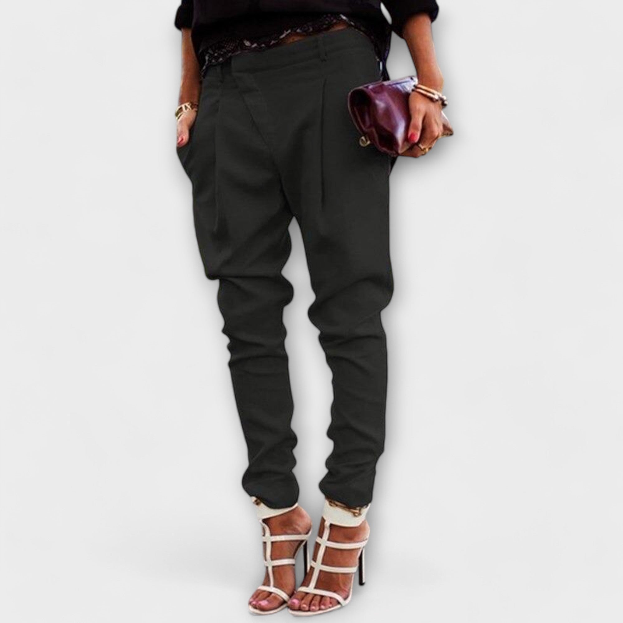 Pantalón de cintura alta elegante