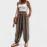 Pantalón con gráfico étnico