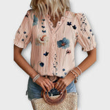 Blusa de Moda con Escote en V